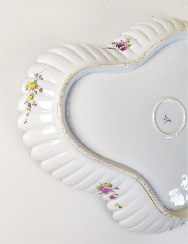 Piatto in porcellana di Meissen Sassonia