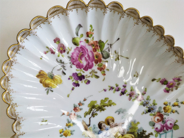 Piatto in porcellana di Meissen Sassonia