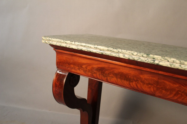 Console di restauro in mogano con piedi ad artiglio