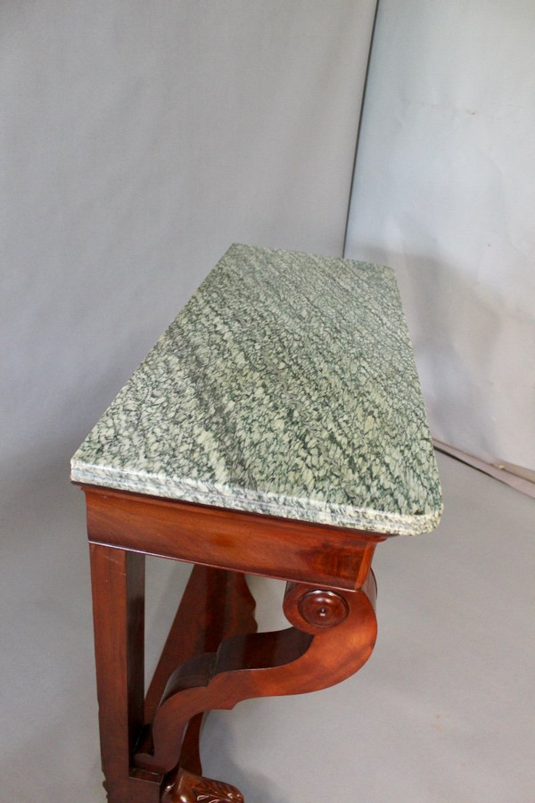 Console di restauro in mogano con piedi ad artiglio