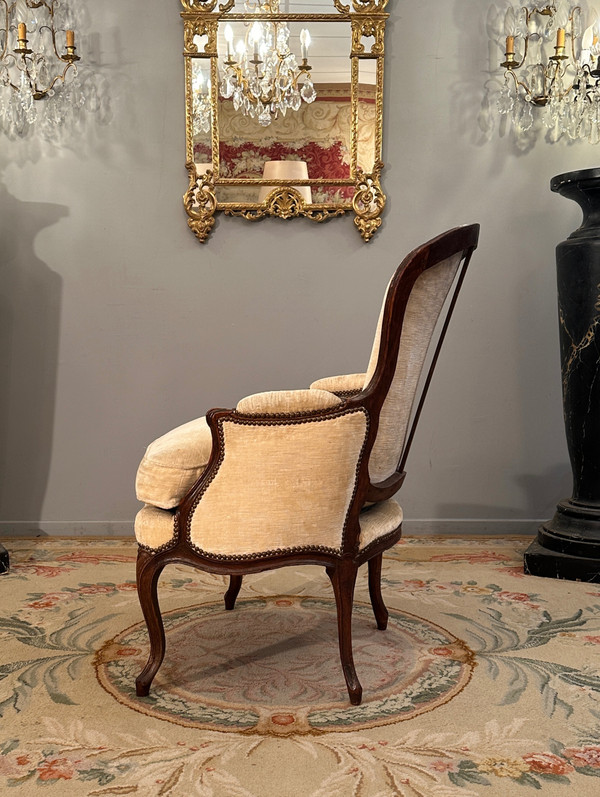 Nicolas Blanchard, Bergère Stamped Louis XV circa 1750