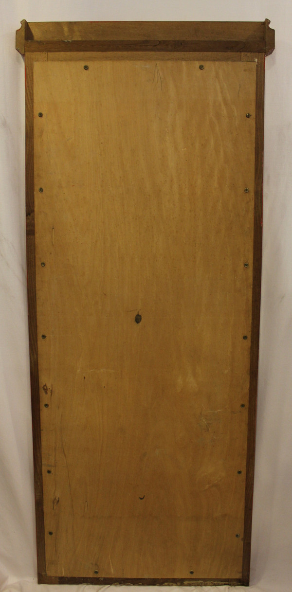 Großer Standspiegel, Holz Geschnitzt Und Patina Altrosa 74 X 176 Cm
