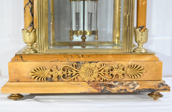 Important Marble and Bronze Mantel Insert, Empire style - 2nd half 19th century