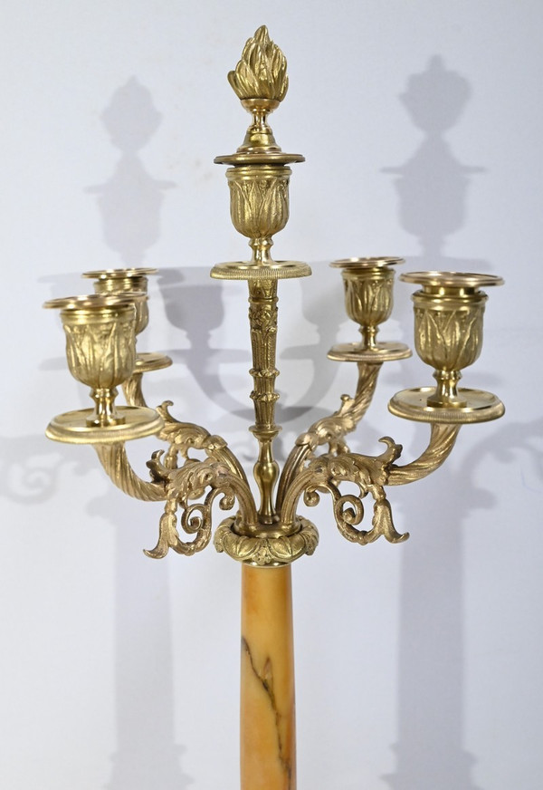 Important Marble and Bronze Mantel Insert, Empire style - 2nd half 19th century