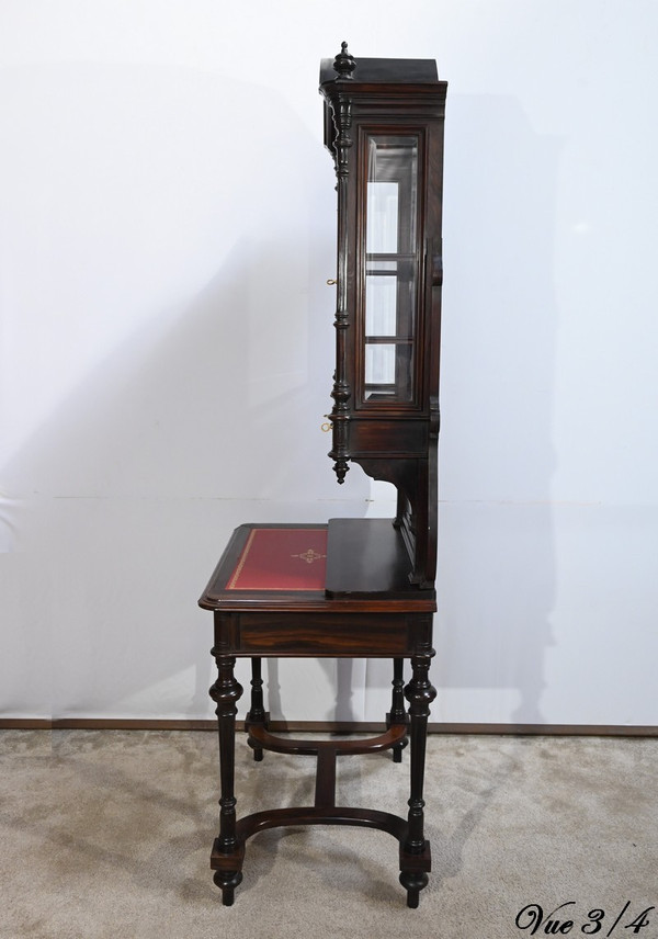 Piccolo tavolo da esposizione in palissandro, periodo Napoleone III - metà del XIX secolo