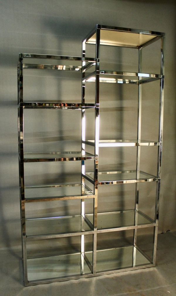 Scaffale cromato anni '70