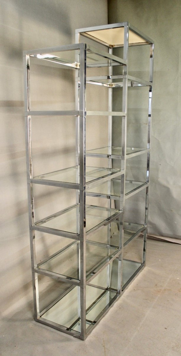 Scaffale cromato anni '70