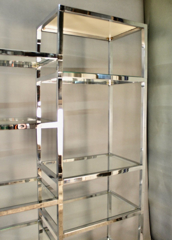 Scaffale cromato anni '70