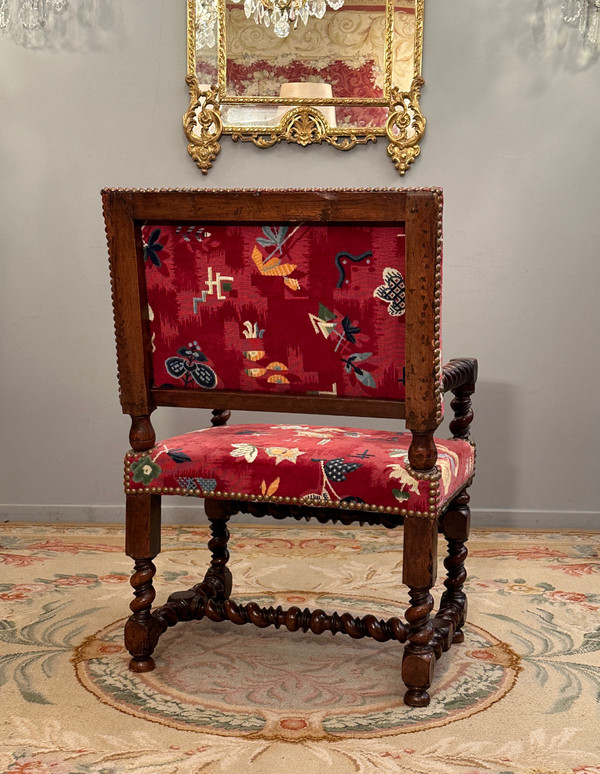 Louis XIII Period 17th Century Walnut Arm Chair