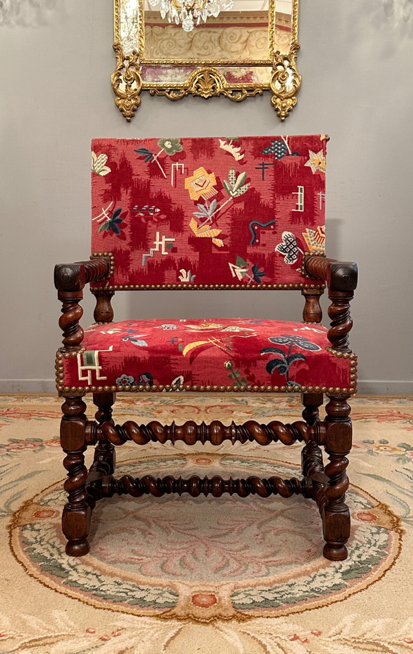 Louis XIII Period 17th Century Walnut Arm Chair