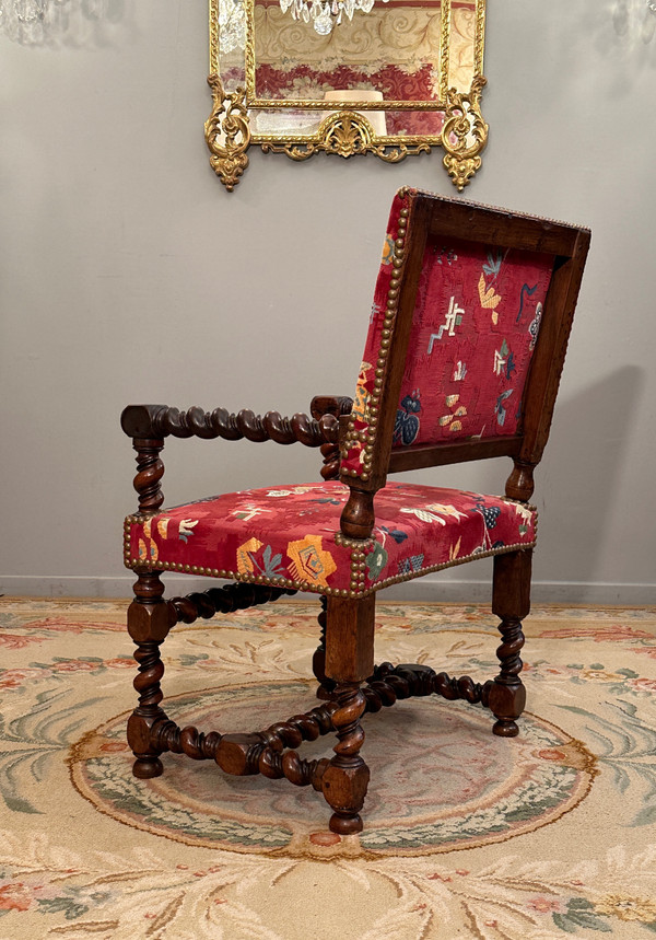 Louis XIII Period 17th Century Walnut Arm Chair