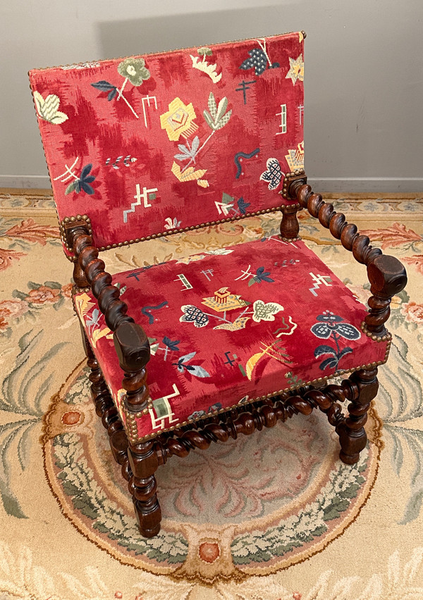 Louis XIII Period 17th Century Walnut Arm Chair