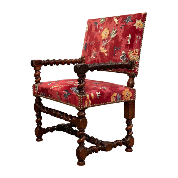 Louis XIII Period 17th Century Walnut Arm Chair