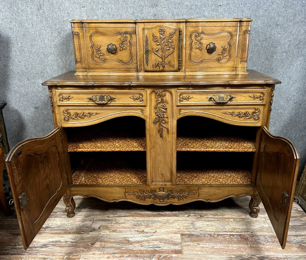 Provenzalische Anrichte im Stil von Louis XV aus Obstholz, Epoche XXeme