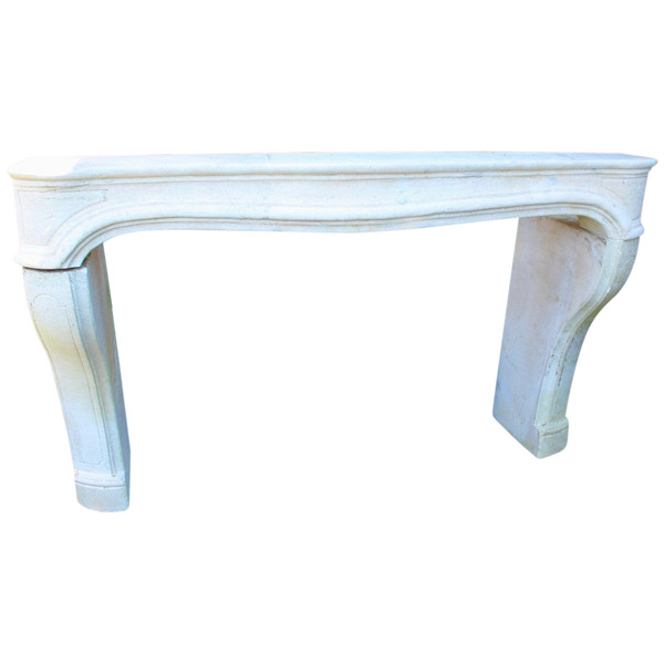 Antique Stone Mantel From Massangis Burgundy
