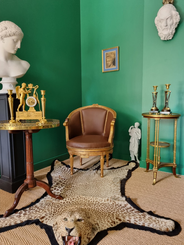 Sulpice BRIZARD, exceptional Louis XVI period stamped swivel armchair.