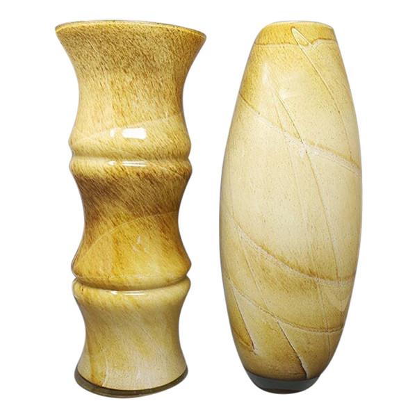 1970 Wunderschönes Paar Vasen aus Muranoglas von Enrico Coveri. Hergestellt in Italien