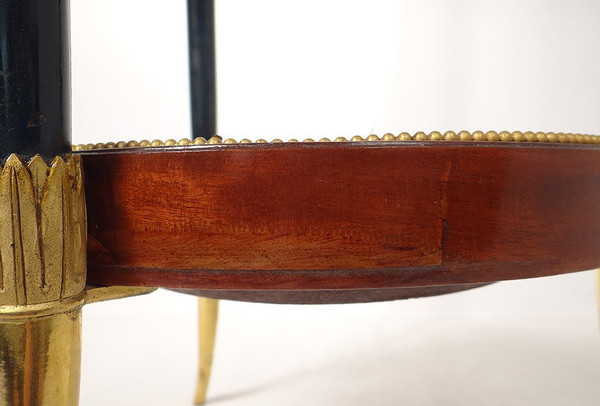 Petite Table Tricoteuse Vide-poches Acajou Bronze Doré Napoléon III XIXème