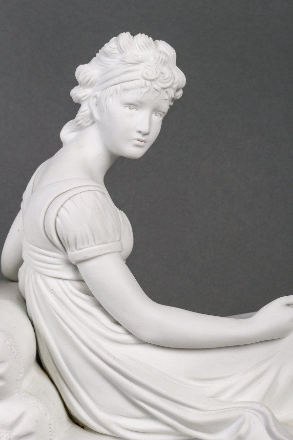 Scultura in biscotto Mme Récamier fine del XIX secolo