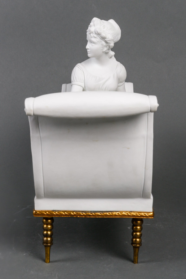 Scultura in biscotto Mme Récamier fine del XIX secolo