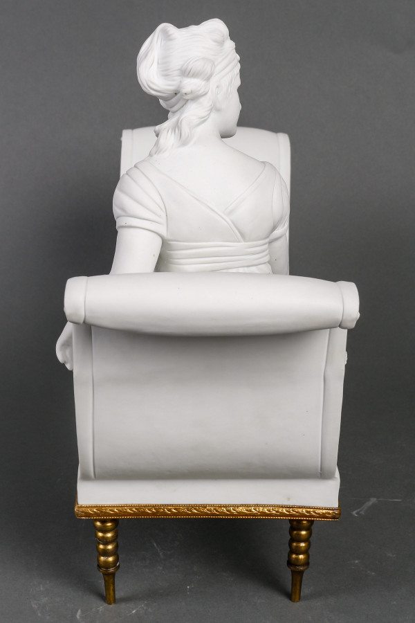 Scultura in biscotto Mme Récamier fine del XIX secolo