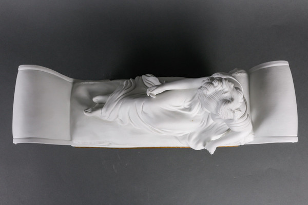 Scultura in biscotto Mme Récamier fine del XIX secolo