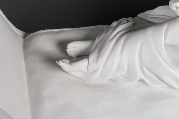 Scultura in biscotto Mme Récamier fine del XIX secolo