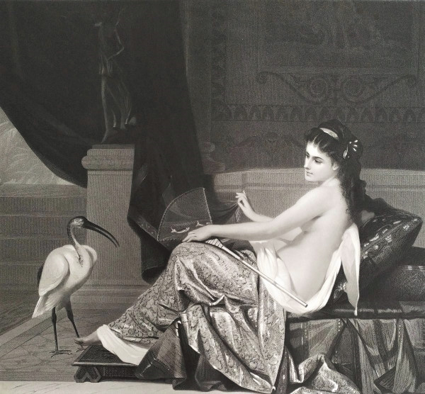 Grande Gravure Nu d'après Constant Joseph Brochart gravé par Pierre Cottin 19ème