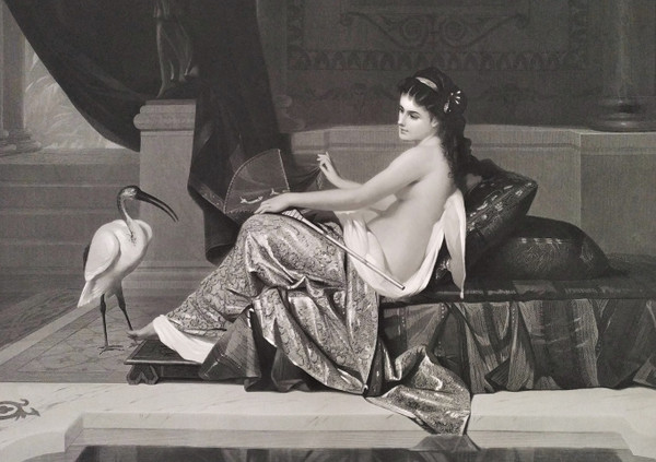 Grande Gravure Nu d'après Constant Joseph Brochart gravé par Pierre Cottin 19ème