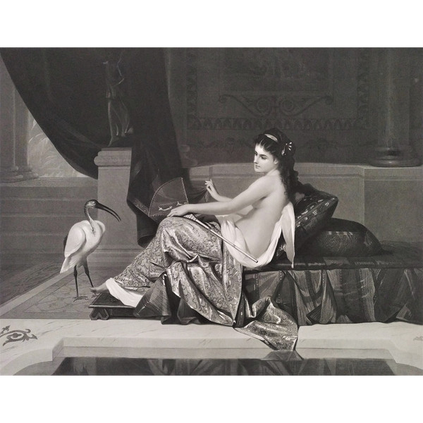 Grande Gravure Nu d'après Constant Joseph Brochart gravé par Pierre Cottin 19ème