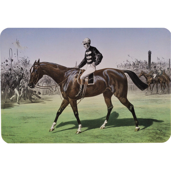 Trent Cheval Monté Par Cannon Lithographie XIXème  Albert Adam Par Broomielaw,  The Mersy