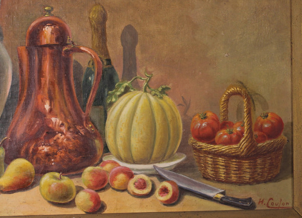 Nature morte signée H. Coulon-19° Siècle