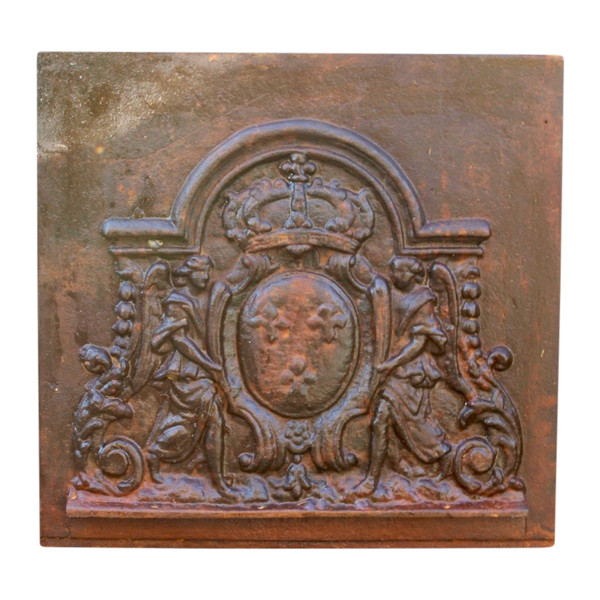 Plaque De Cheminée Renaissance Avec Circuit De Ventilation 