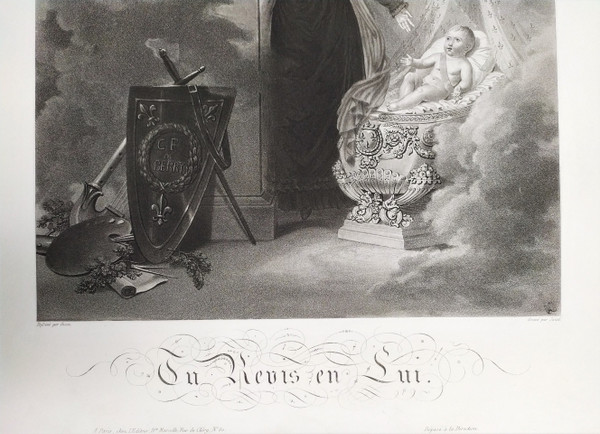 Duchess De Berry Duc De Bordeaux  Chambord Historical Engraving 19th C Etching Old Print