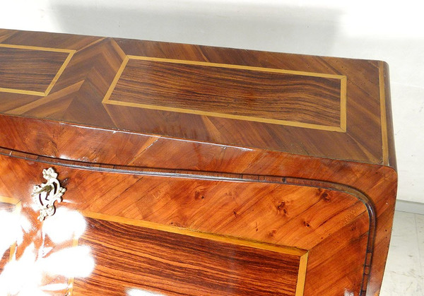 Louis XV Sloping Desk Rosewood Marquetry Rosewood Bronze XVIIIth