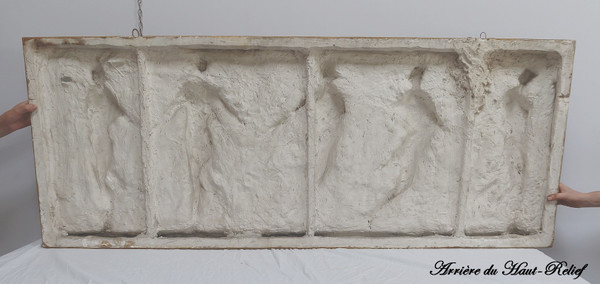 Sculpture Haut-Relief en Plâtre, « Danseuses de Borghèse » – XIXe