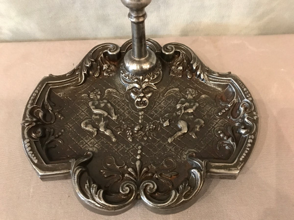 Serviteur de cheminée ancien en fer et fonte d'époque 19 ème 
