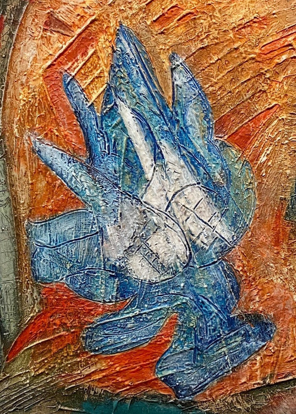 Louis Donnet Dit L.D. BJORN (1907-1989), Tableau Composition Abstraite Des Années 1950.