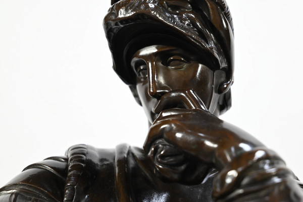 Bronze « Laurent de Médicis » d’après Michel Ange, école du XIXe – Milieu XIXe