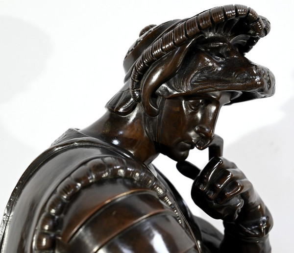 Bronze « Laurent de Médicis » d’après Michel Ange, école du XIXe – Milieu XIXe
