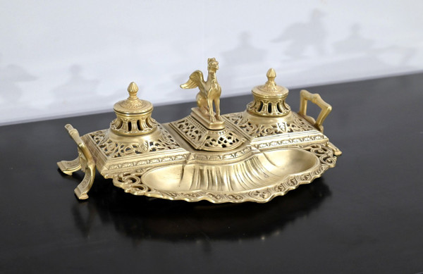 Calamaio in bronzo dorato – Fine XIX secolo