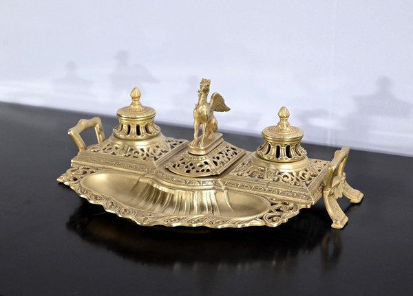 Calamaio in bronzo dorato – Fine XIX secolo
