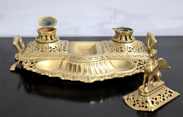 Calamaio in bronzo dorato – Fine XIX secolo