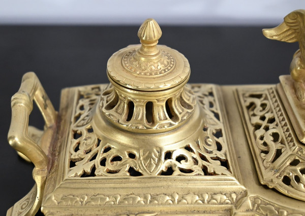 Calamaio in bronzo dorato – Fine XIX secolo