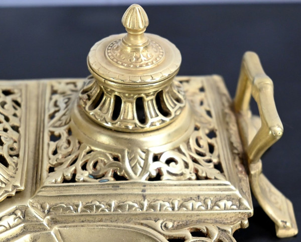 Calamaio in bronzo dorato – Fine XIX secolo