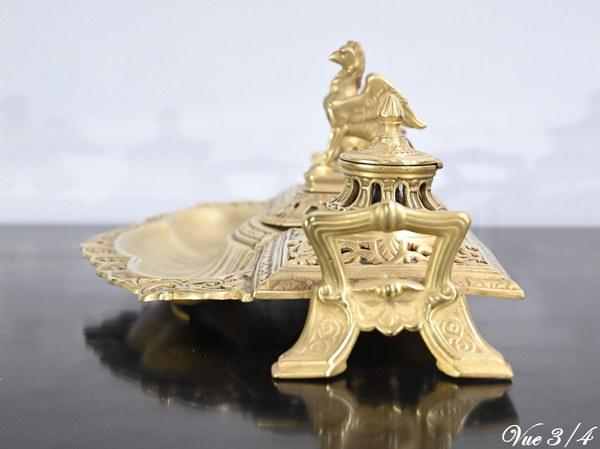 Calamaio in bronzo dorato – Fine XIX secolo