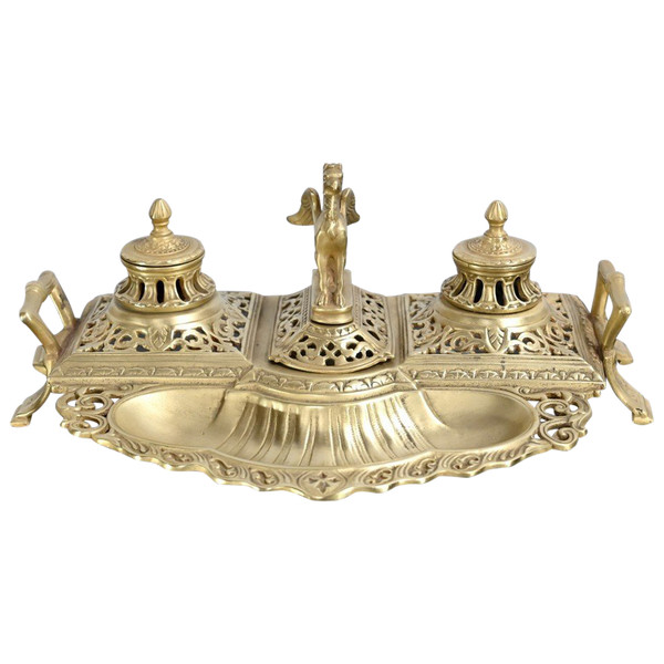 Calamaio in bronzo dorato – Fine XIX secolo