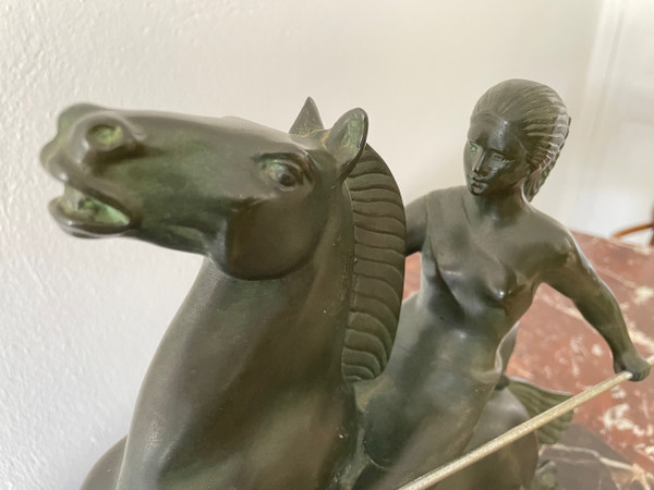 Art Deco Amazon Warrior Statue
