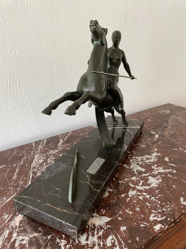 Art Deco Amazon Warrior Statue