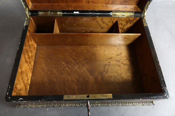 Boulle Style Marquetry Box Signed Alphonse Giroux